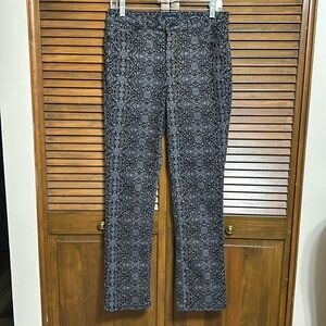 Charter Club Black w/Silver Metallic Lexington Straight Leg Pant Size 6